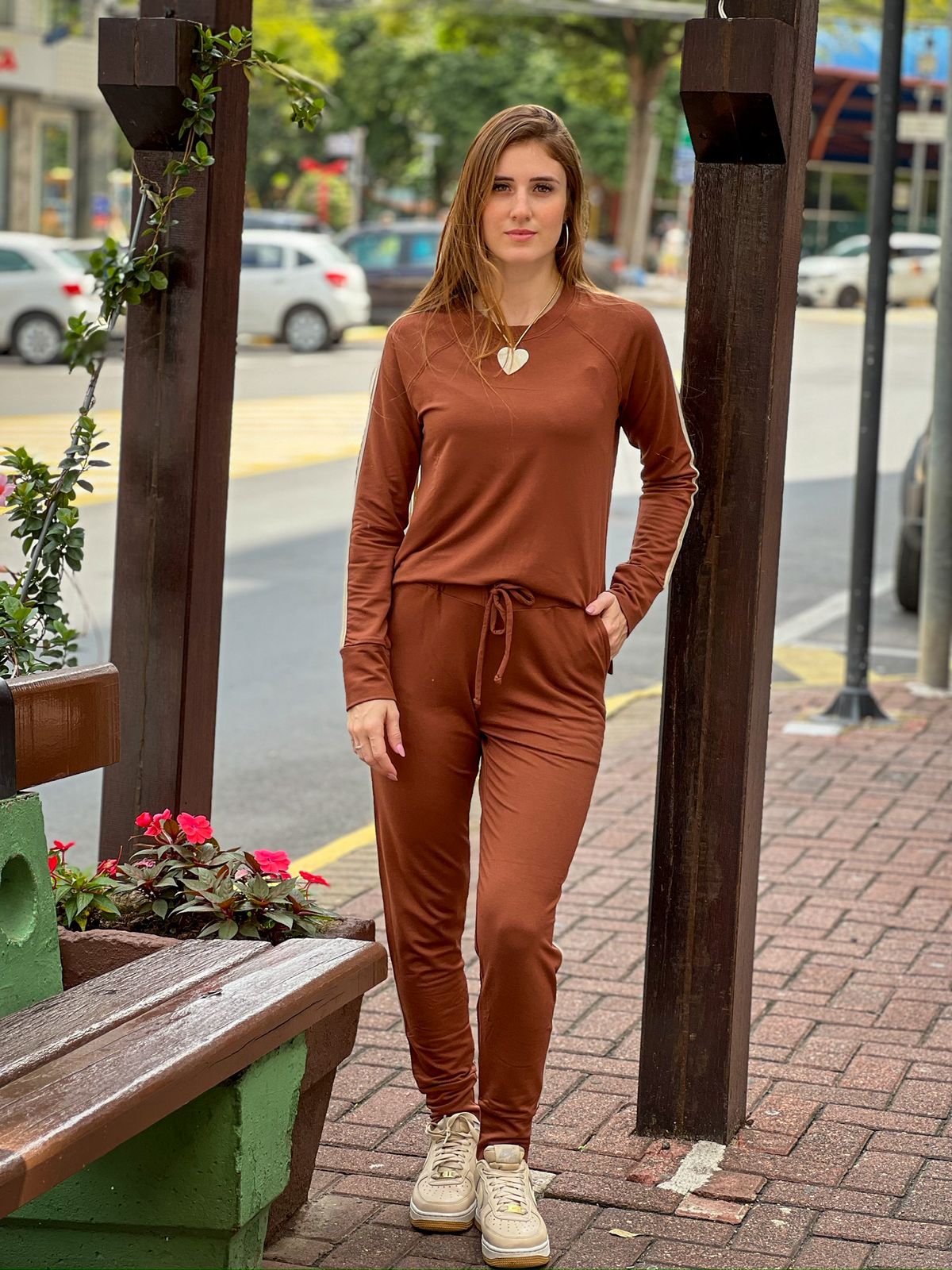 Conjunto de Moletinho Manga Longa e Calça de Punho.