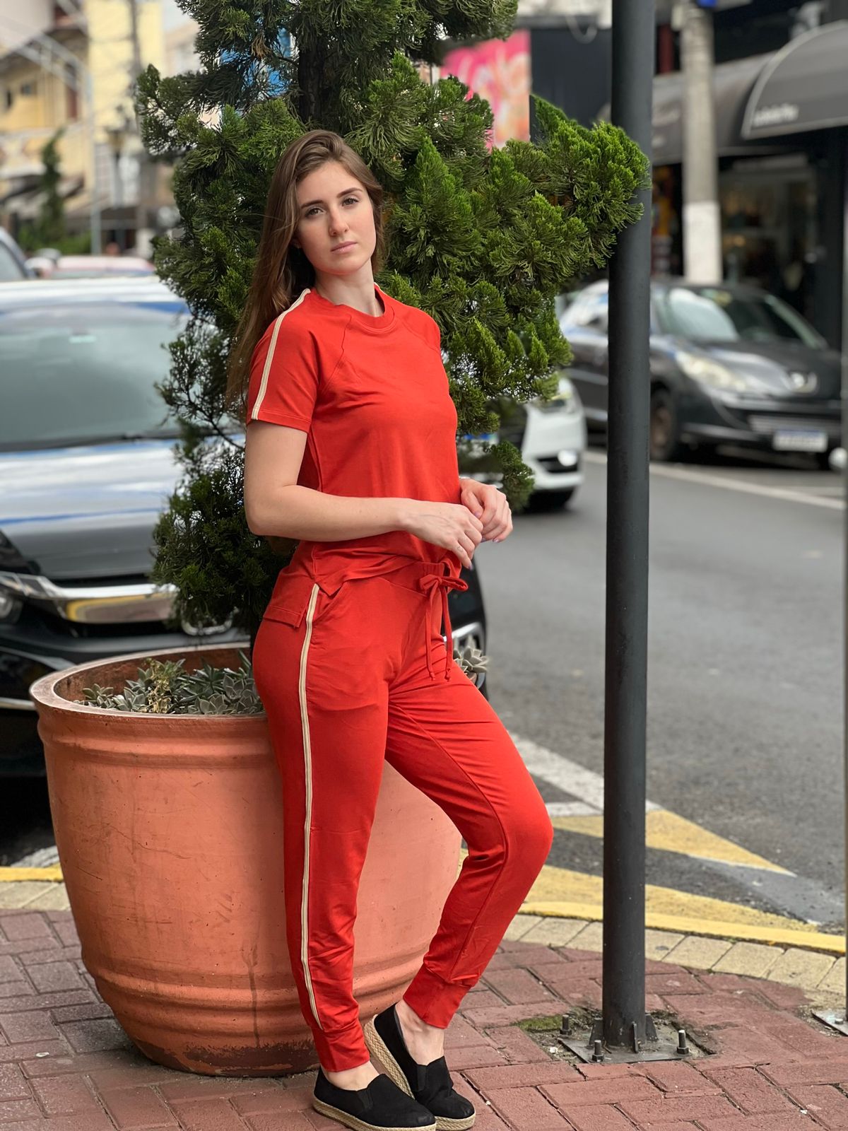 Conjunto de Moletinho Manga Curta e Calça de Punho.